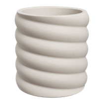 swirl 37cm linen white